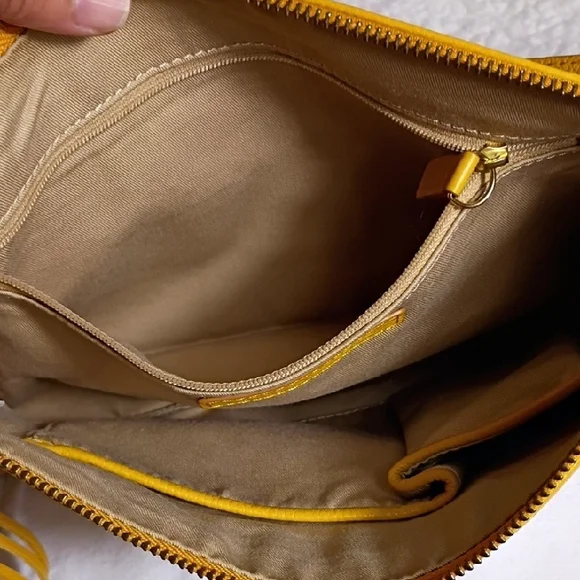 Banana Republic Mustard Leather Crossbody‎ Bag